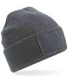 BB540 B540 Beechfield Removable Patch Thinsulate™ Beanie Graphite Grey colour image